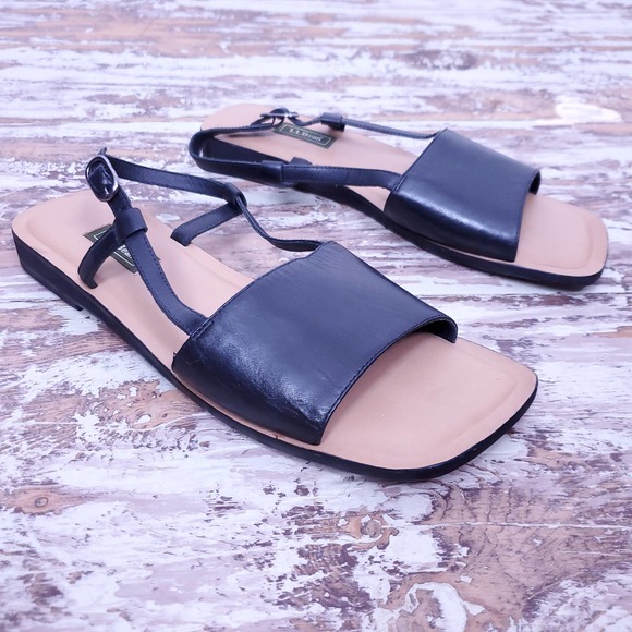 L.L. Bean | Black Leather Sandals 9.5